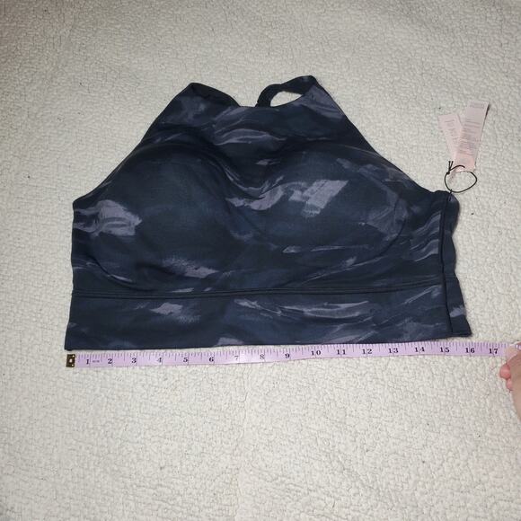 NWT Victoria's Secret Sport XXL Black Blue Abstract Marble Print Sports Bra - Picture 16 of 16